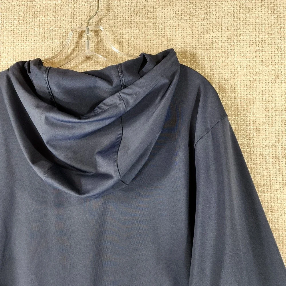 Rhone Essentials Performance Hoodie Shirt Mens‎ L Navy Pullover Midweight Nice!